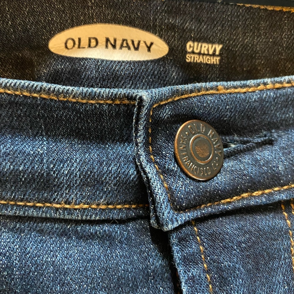 Curvy Straight Jeans Size 14 Medium Washable Old Navy